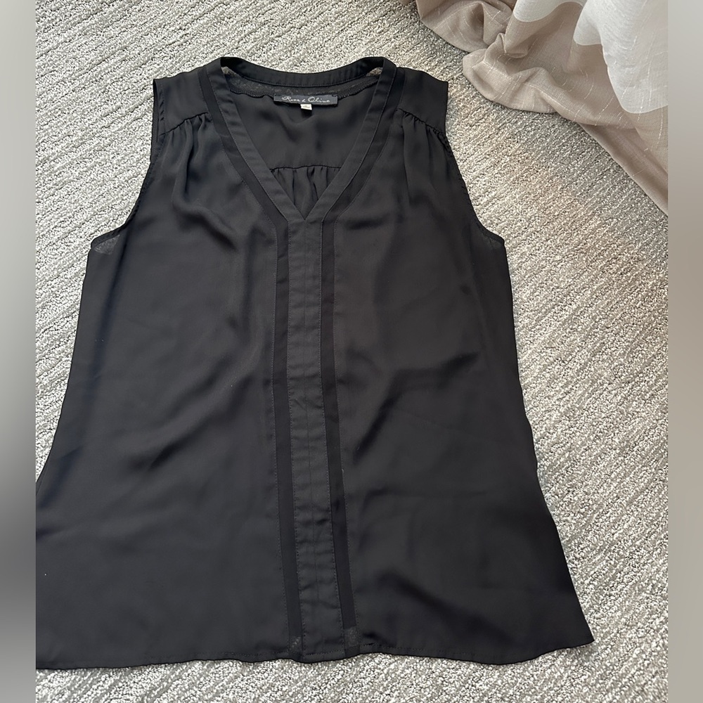 Rose and Olive black sleeveless blouse size medium